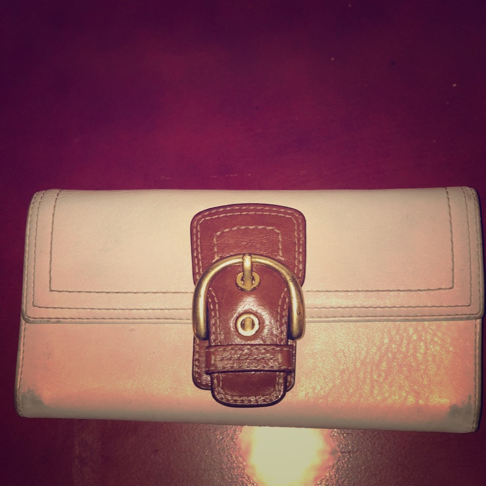 Coach all leather wallet